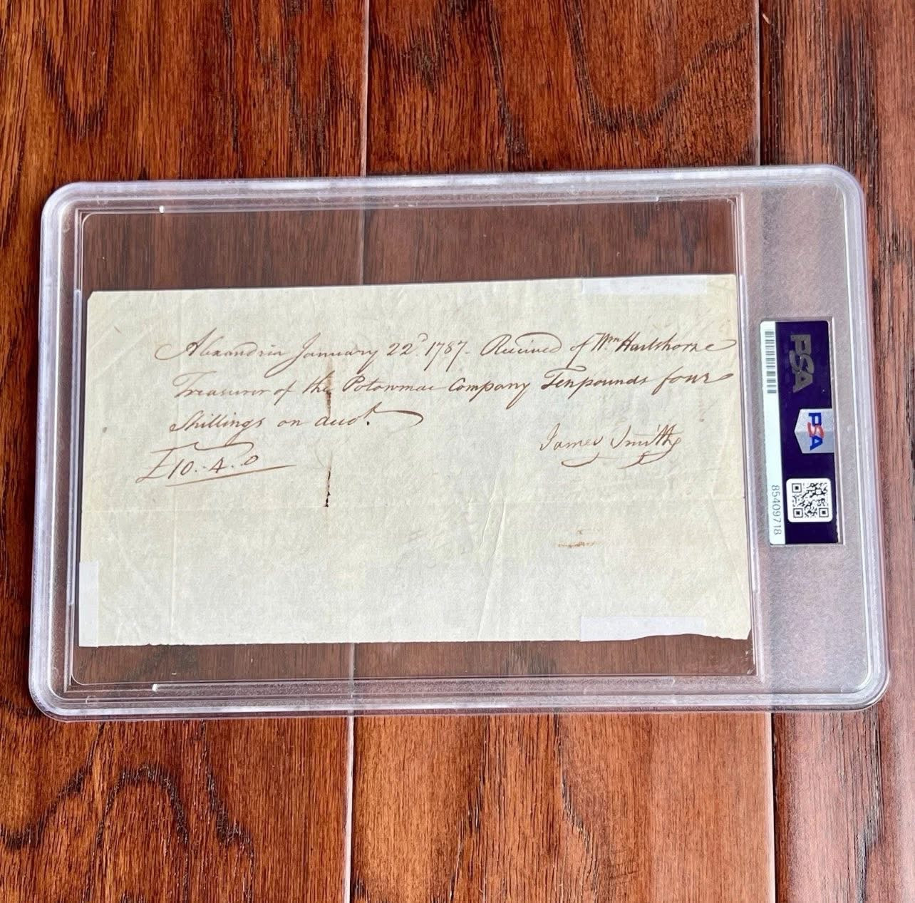 GEORGE WASHINGTON * PSA * Bold Full Signature Dated One Month After Signing the Constitution