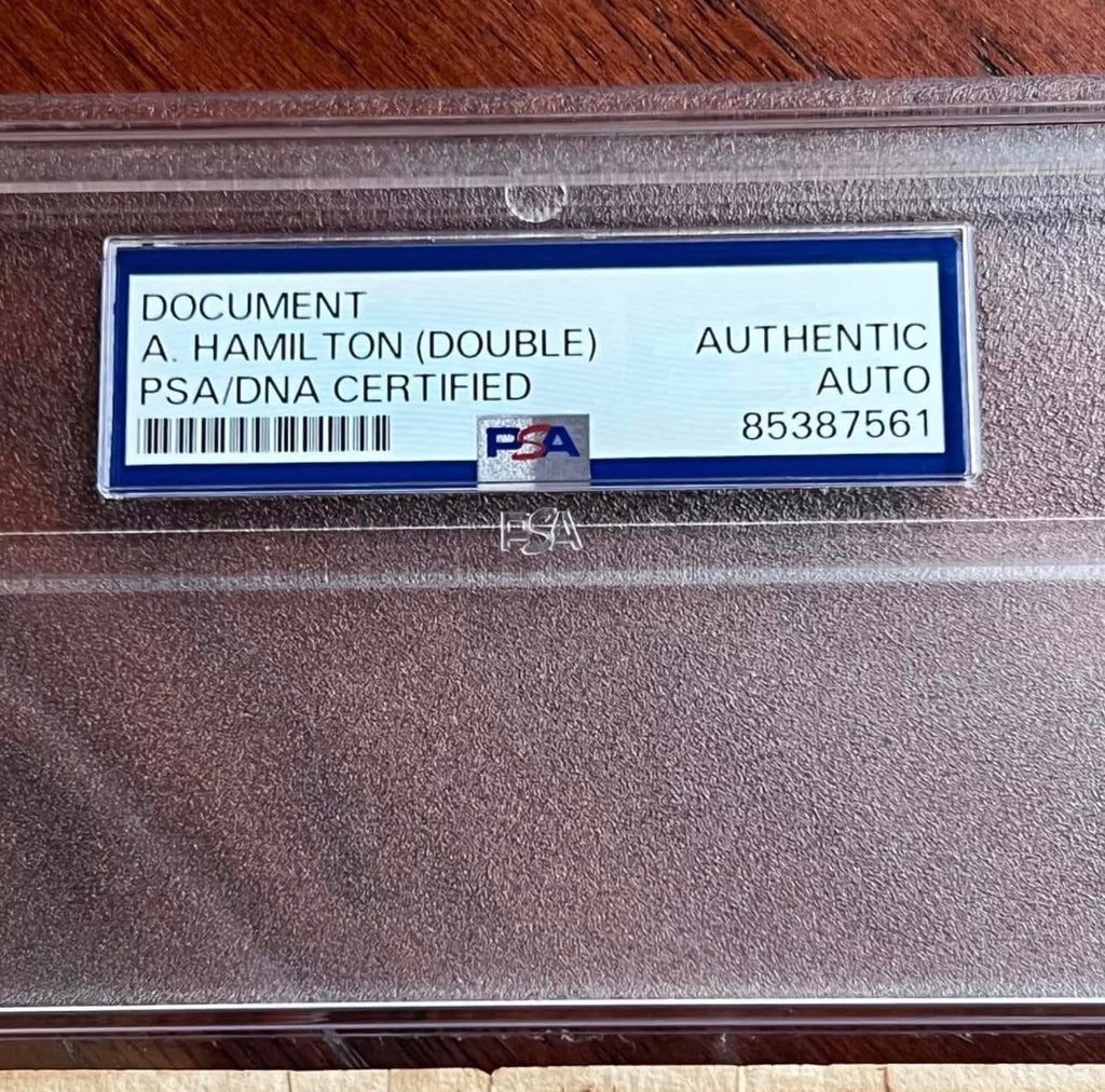 ALEXANDER HAMILTON * PSA * Twice Signed Letter While Serving as the Senior Officer in the US Army