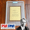 ROBERT FROST * PSA * Autograph "ROAD NOT TAKEN" Signed Souvenir Printed POEM