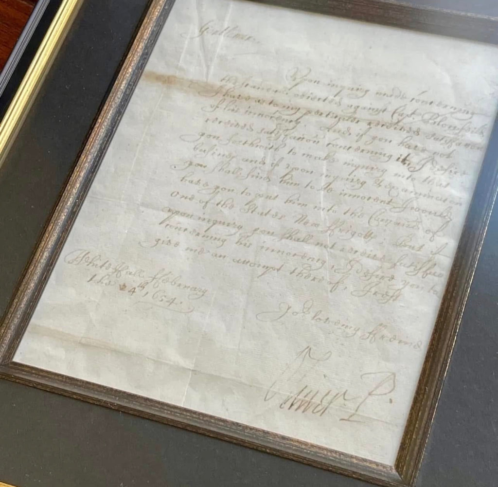 OLIVER CROMWELL * PSA * 1654 LETTER SIGNED AS LORD PROTECTOR AUTOGRAPH