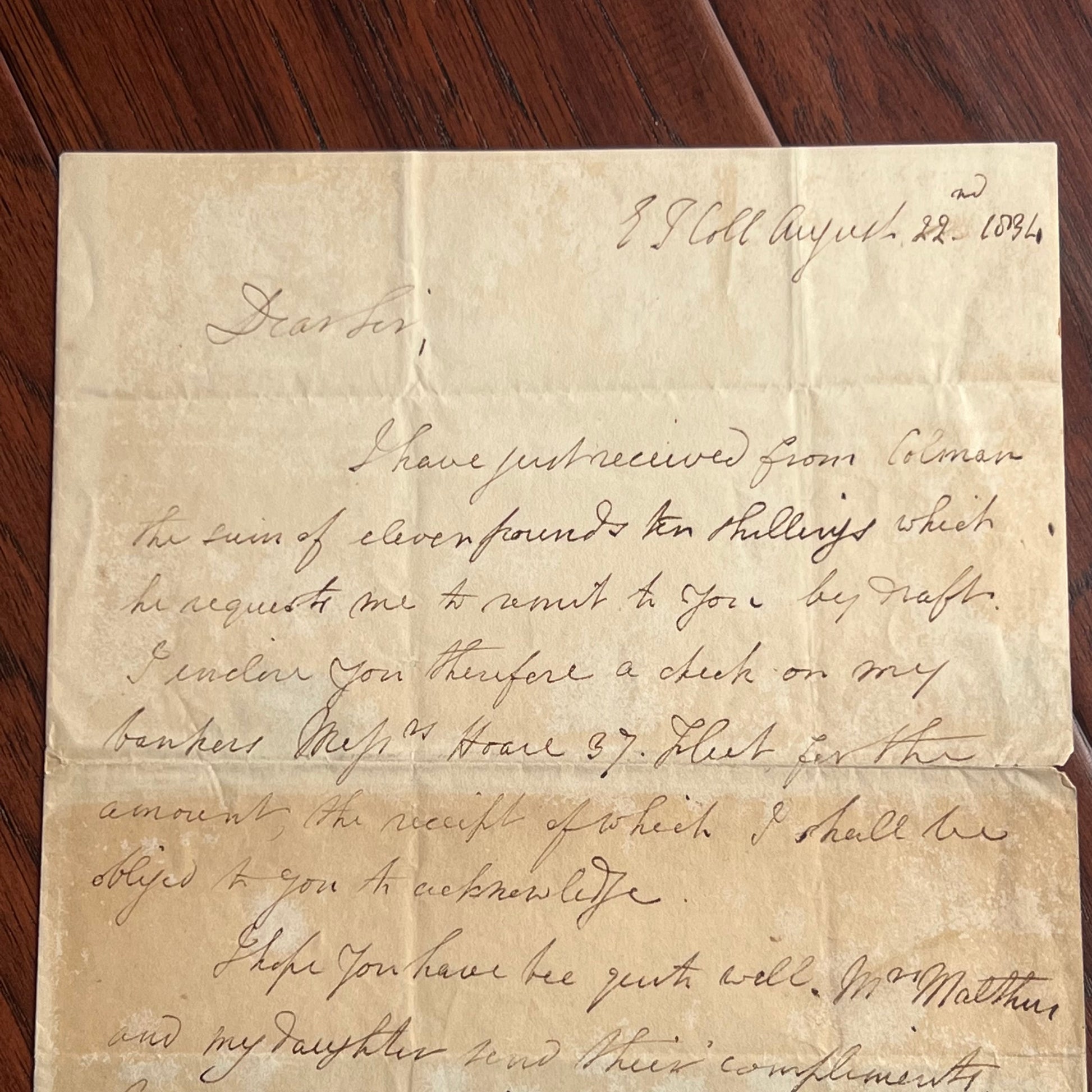 THOMAS ROBERT MALTHUS * BECKETT * HANDWRITTEN AUTOGRAPH LETTER SIGNED ECONOMIST