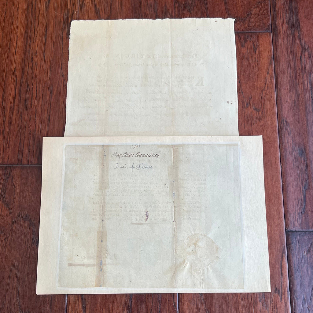 PATRICK HENRY Signed Document Appointing Justices for Slave Trials in Virginia Autograph * PSA