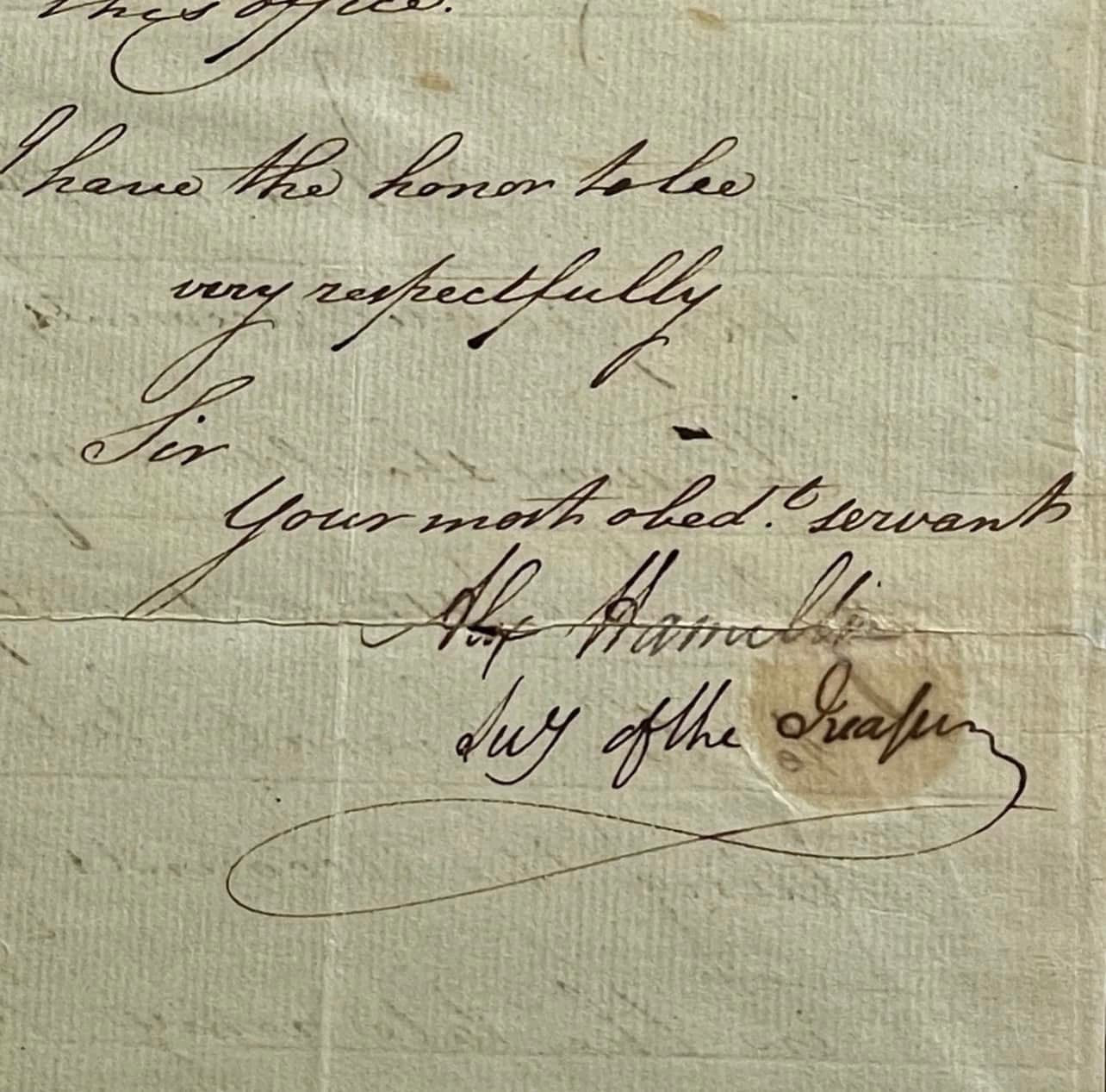 ALEXANDER HAMILTON * PSA * Letter Signed Settling Revolutionary War Veterans Pensions