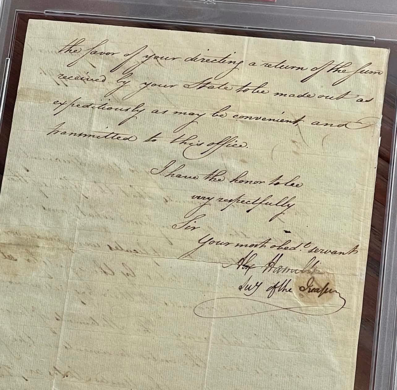 ALEXANDER HAMILTON * PSA * Letter Signed Settling Revolutionary War Veterans Pensions