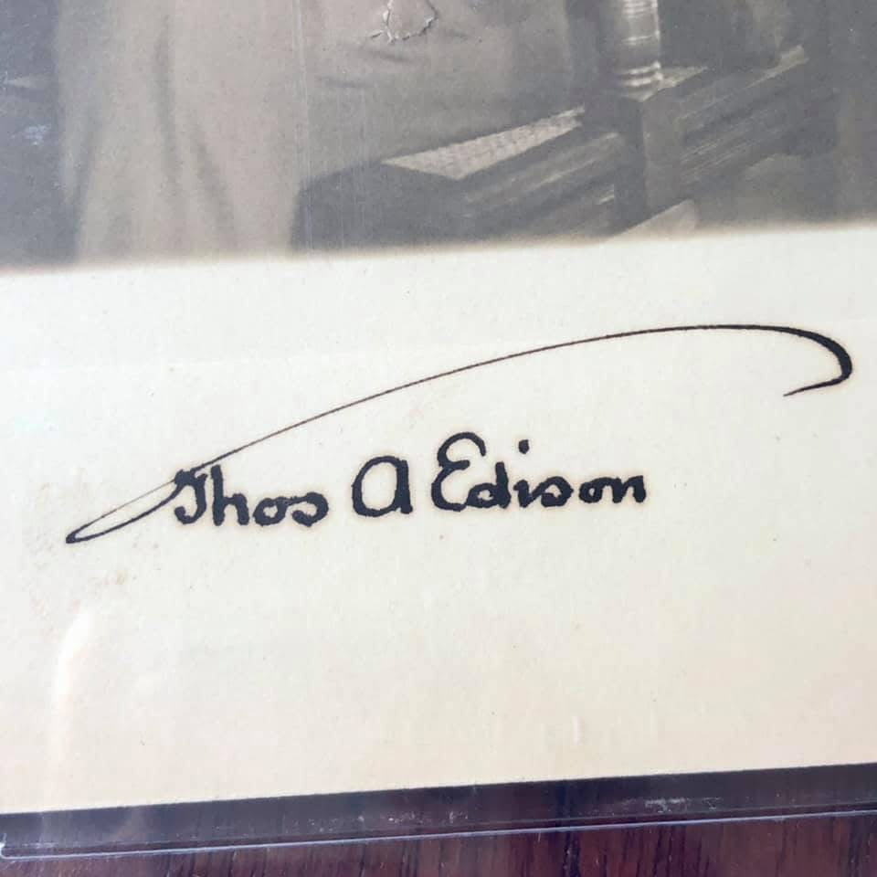 THOMAS EDISON * BAS BECKETT Graded 9 * Signed Portrait Photo Autograph