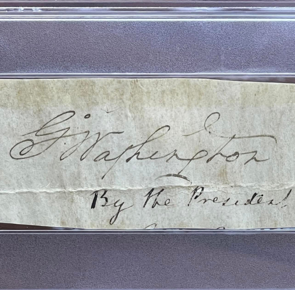 George Washington * PSA/DNA * Striking Cut Signature As President Autograph