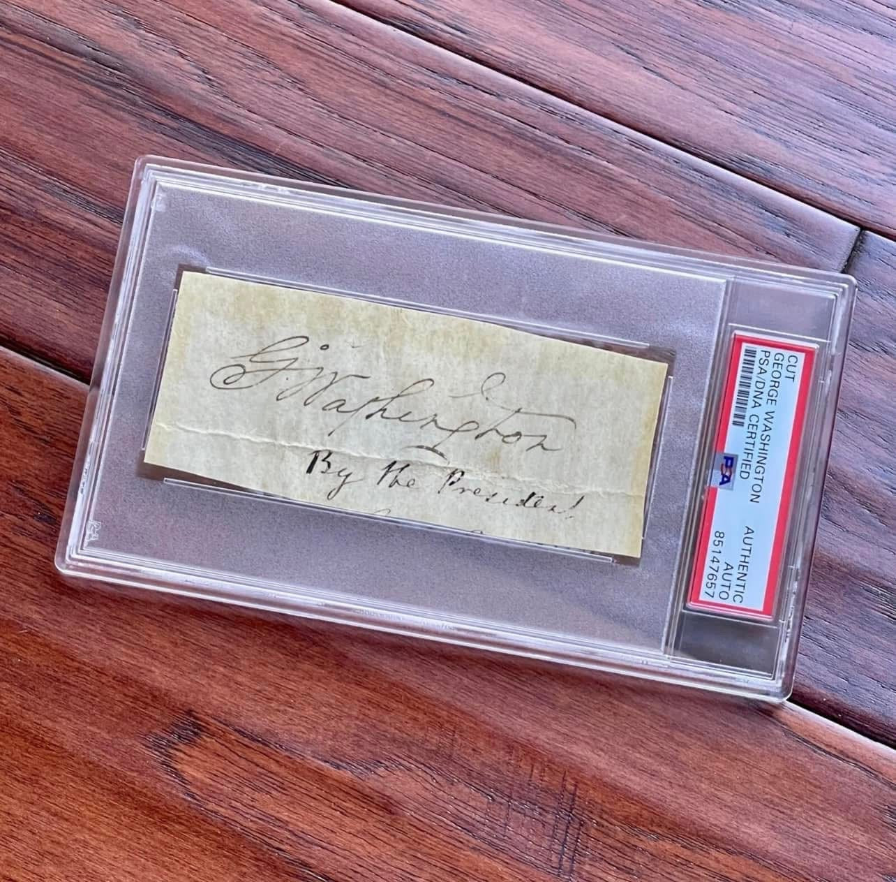 George Washington * PSA/DNA * Striking Cut Signature As President Autograph