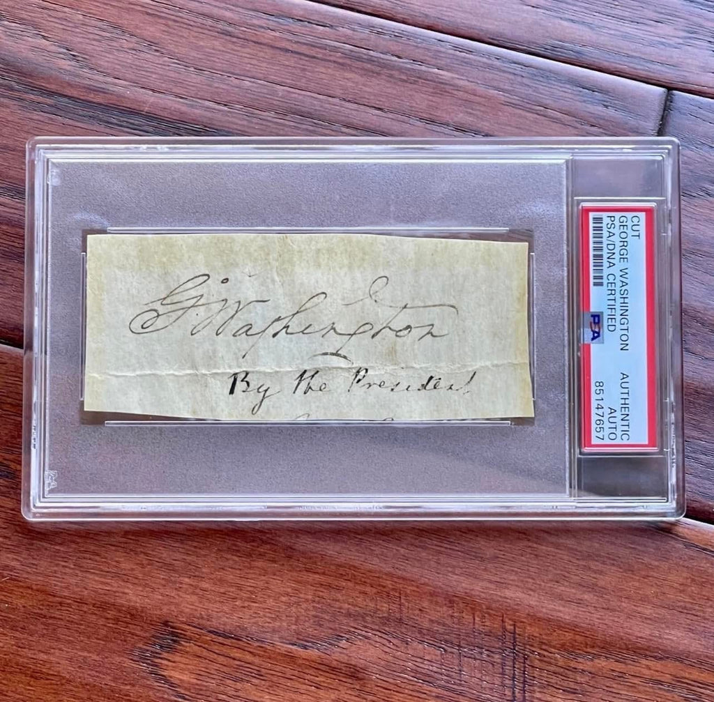 George Washington * PSA/DNA * Striking Cut Signature As President Autograph
