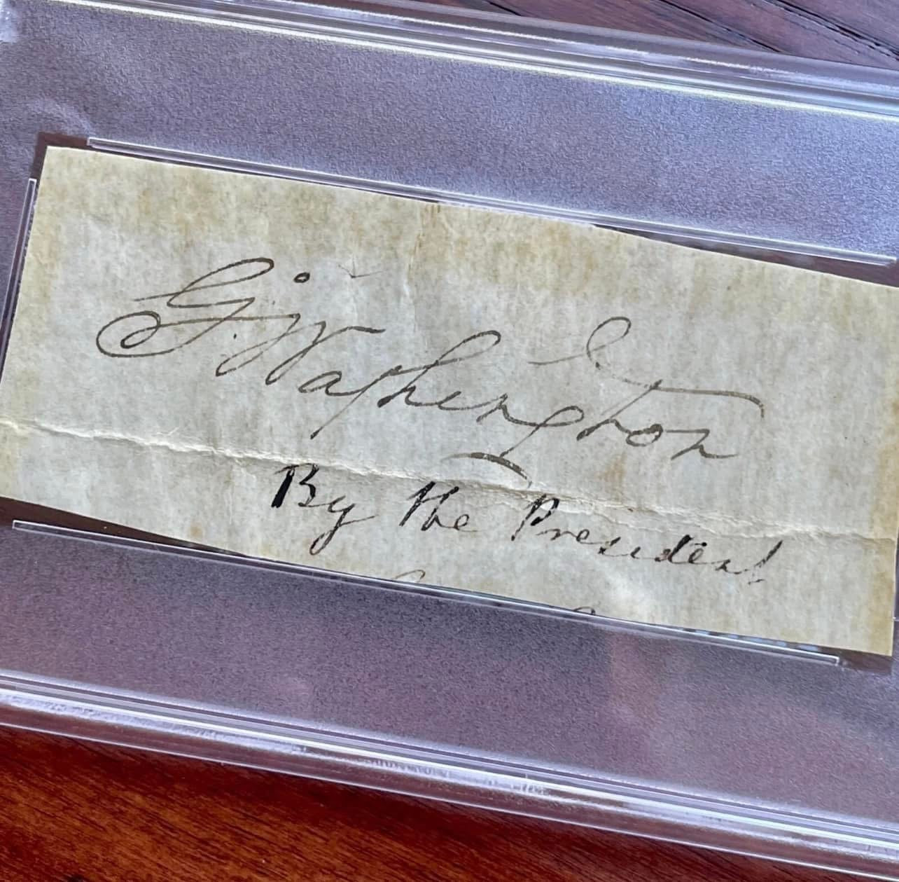 George Washington * PSA/DNA * Striking Cut Signature As President Autograph