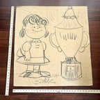 CHARLES SCHULZ * PSA * Massive Signed 30” x 32” Sketch of Lucy