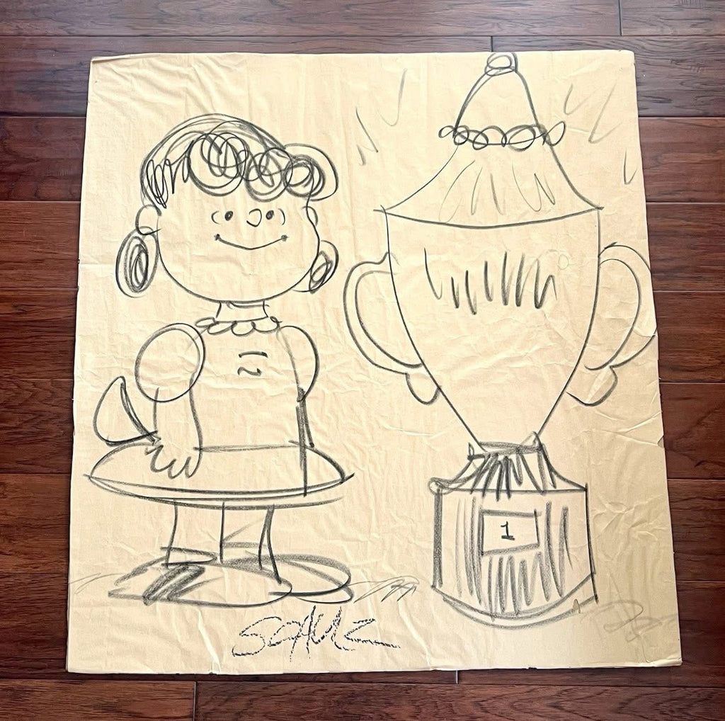 CHARLES SCHULZ * PSA * Massive Signed 30” x 32” Sketch of Lucy