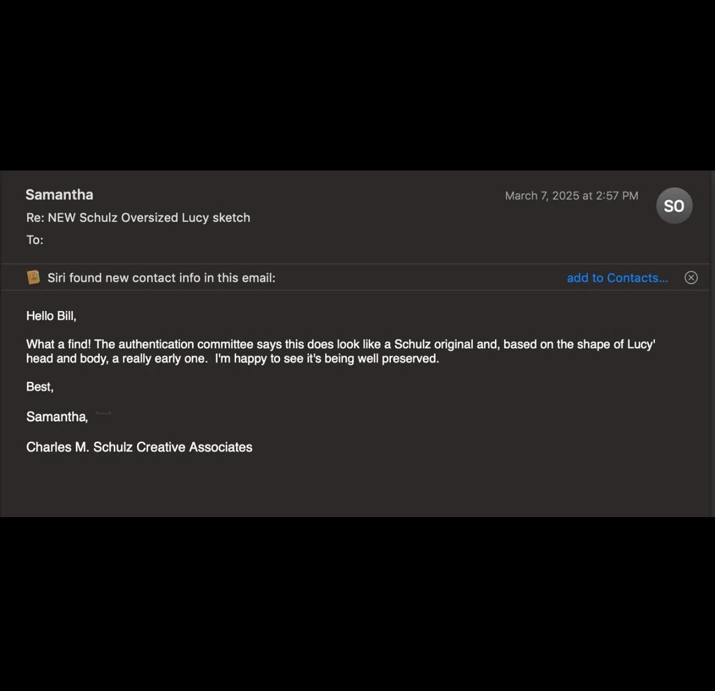 CHARLES SCHULZ * PSA * Massive Signed 30” x 32” Sketch of Lucy