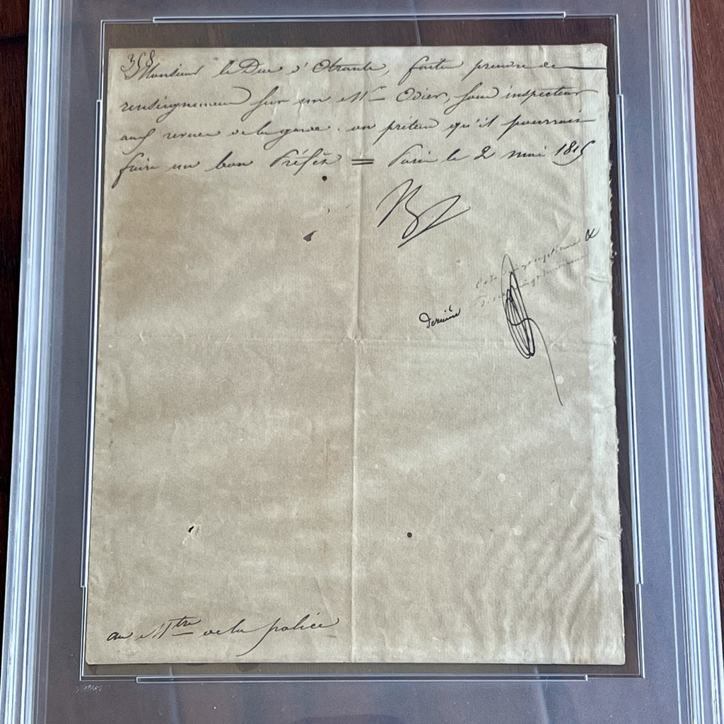 NAPOLEON BONAPARTE * PSA * Autograph Letter Signed During Hundred Days * 1815