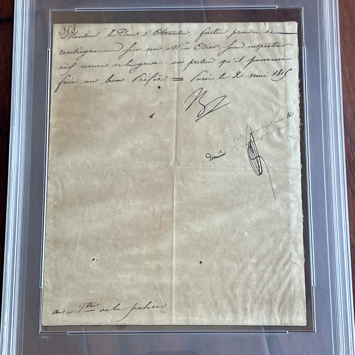 NAPOLEON BONAPARTE * PSA * Autograph Letter Signed During Hundred Days * 1815