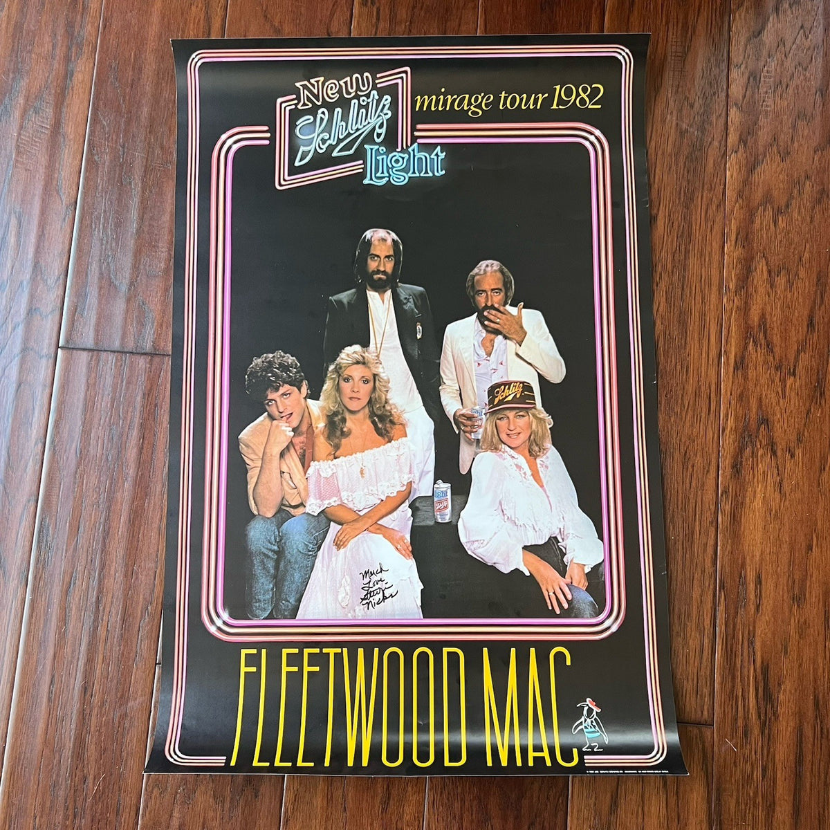 STEVIE NICKS * JSA * Autograph FLEETWOOD MAC Schlitz Beer Poster SIGNED * Tusk