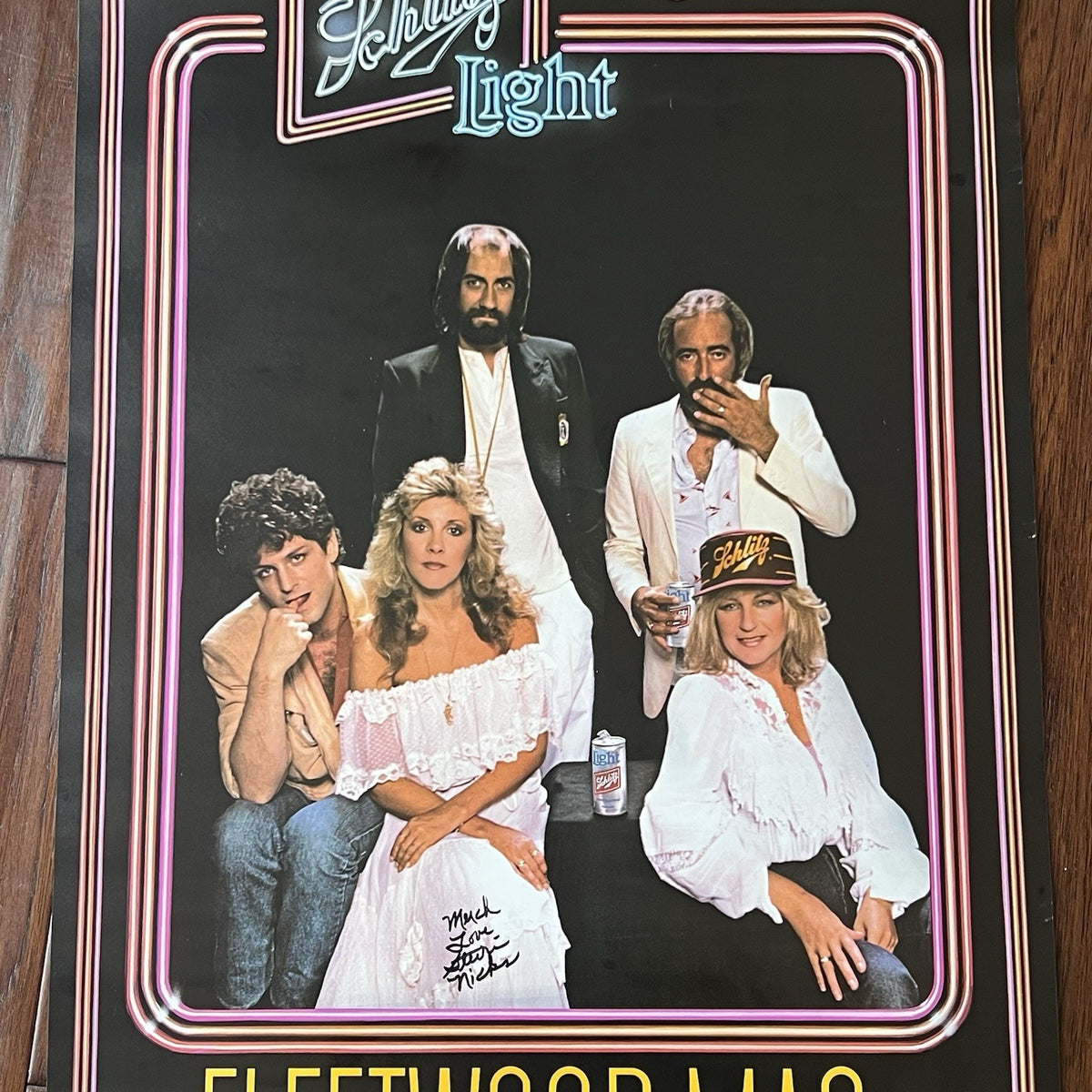 STEVIE NICKS * JSA * Autograph FLEETWOOD MAC Schlitz Beer Poster SIGNED * Tusk